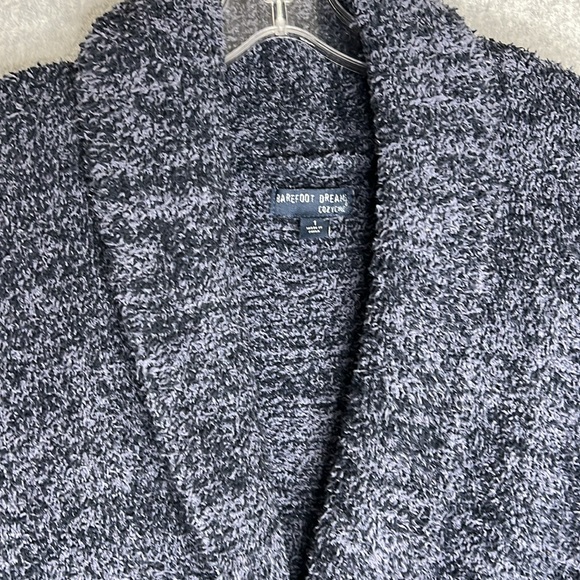 Barefoot Dreams CozyChic Robe Indigo Deep Sea Blue Size 1 Small Heather Belted - Picture 4 of 12